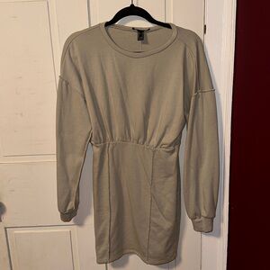 Sage sweatshirt dress